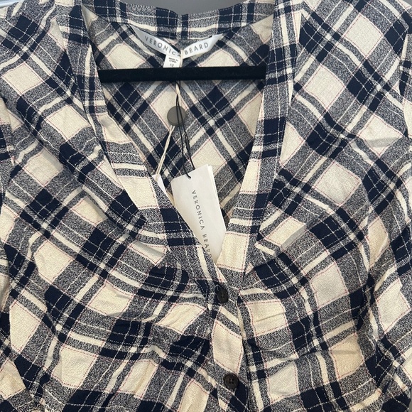 Veronica Beard Navy and Cream Rowe Dress - Size 12. NWT. - Picture 8 of 11